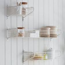 Lily White Wirework Basket Shelf