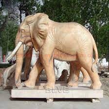 China Marble Elephant Sculpture And