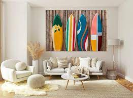 Colorful Surfboard Canvas Wall Art Surf