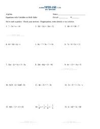 solving equations with variable on both