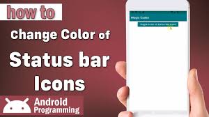 how to change color of status bar icons