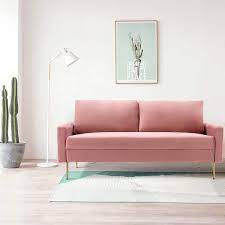 Blush Velvet 2 Seater Loveseat Sofa