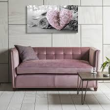 Blush Pink Heart Canvas Wall Art