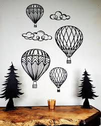 Hot Air Balloon Metal Wall Art Decor