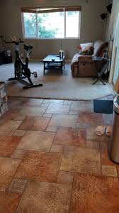 terracota tiles with spc wood flooring