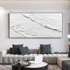 Large White Abstract Painting White