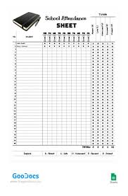 10 day attendance sheet template