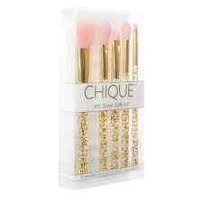 pink gold glitter makeup brush