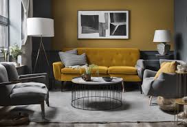 color carpet goes with mustard sofa