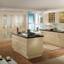 cream colour kitchen cabinet with