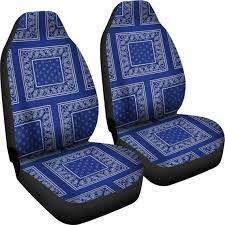 Royal Blue Bandana Car Seat Covers Cute
