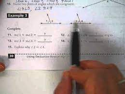 Geometry Worksheet Angle Pairs Part 2