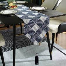 Navy Table Runner Tablecloth Coffee
