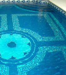 Outdoors Swimming Pool Floor Tiles Designs With Mosaic