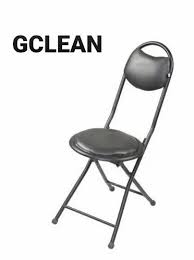 Gclean Black Metal Folding Chair With