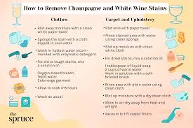 remove chagne and white wine stains