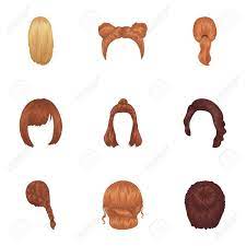Cartoon drawing hairstyles 201 best anime hairstyles images anime hairstyles dibujo these many pictures of cartoon drawing hairstyles list may become your inspiration and informational. Quads Blond Braids And Other Types Of Hairstyles Back Hairstyle Royalty Free Cliparts Vectors And Stock Illustration Image 81274482