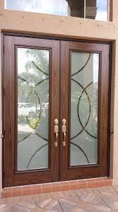 brown rectangular wooden window door at