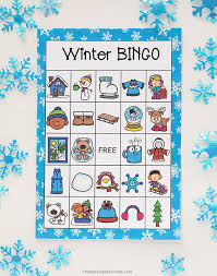 These printable bingo cards can be stored in a file folder. Winter Bingo Free Printable The Best Ideas For Kids