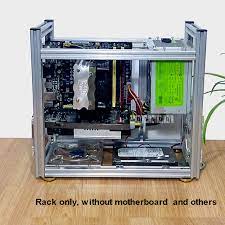 Reduce the number of punched holes, instead increasing the hole size to maintain the same total hole area. Diy Aluminum Computer Case Desktop Pc Computer Chassis Rack For Atx Mainboard Motherboard With Usb Audio Interface Switch Module Computer Cases Towers Aliexpress