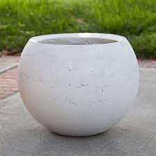 Halley Weathered Stone Sphere Planters