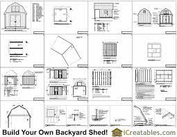 12x16 Gambrel Shed Plans With A Porch