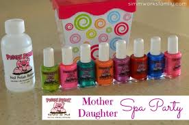 mother daughter piggy paint spa party