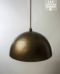Hammered Bronze Dome Pendant Light