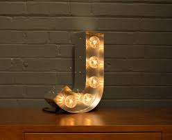 light up marquee bulb letters j by