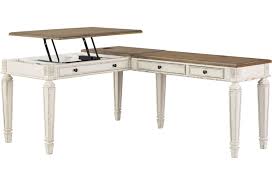 Elevating the art of traditional cottage styling, the realyn desk is your heavenly home office realized. Signature Design By Ashley Realyn H743 134 34r L Shape Desk With Lift Top Usb Charging Ports Northeast Factory Direct L Shape Desks