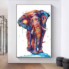 Graffiti African Wild Elephant Canvas