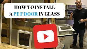 how to install a pet door in glass