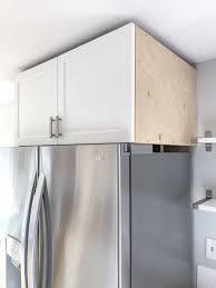 how to make an above fridge cabinet