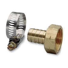 Nelson 5 8 Female Brass Hose Repair With Worm Gear Clamp