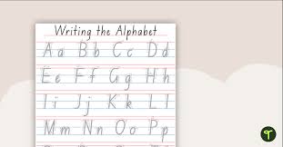 writing the alphabet chart tracing