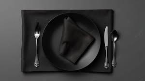 Sleek Black Table Arrangement Mockup