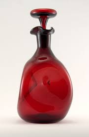 Vintage Ruby Red Handblown Art Glass