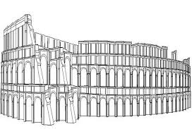Coliseo romano dibujo para colorear. El Coliseo De Roma Para Colorear