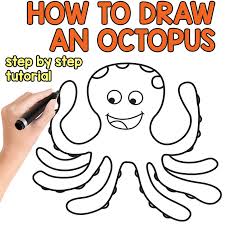 How to draw a cartoon sea animals. How To Draw Sea Animals Archives Easy Peasy And Fun