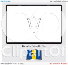 Coloring with vigor stories & rhymes exploration english maths puzzles. Clipart Of A Coloring Page And Sample For A Barbados Flag Royalty Free Vector Illustration By Lal Perera 1215880
