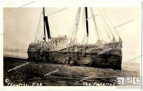 SS Farallon of the Alaska Steamship Co, a wooden steam schooner wrecked on  5 January 1910 in Cook..., Stock Photo, Picture And Rights Managed Image.  Pic. MEV-12458383 | agefotostock