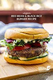 red bean and black rice burger recipe