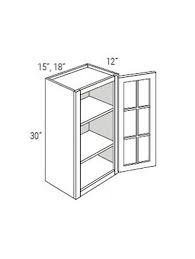 18x30x12 Single Glass Door Wall Cabinet