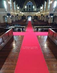 church altar red carpet roll