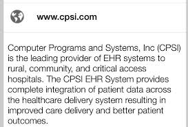 Cpsi Hospital Software Complete Ehr Healthcare