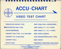 Accu Chart Set Video Test Chart Registration Eia Type And Resolution Chart By Vertex Video Systems On Alan Wofsy Fine Arts