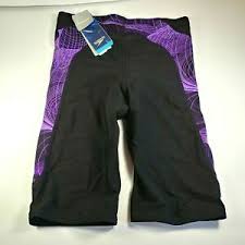 Details About Speedo Competition Swimsuit Cyclone String Jammer Black Purple 7705802 502