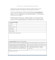 Incident Report Template Microsoft Piazzola Co