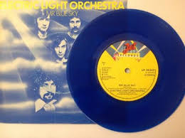 Gripsweat Elo Electric Light Orchestra Rare Blue 7 Vinyl Single Mr Blue Sky A1