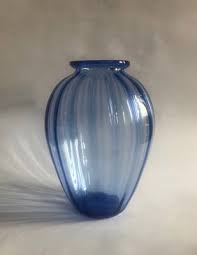 Light Blue Blown Glass Vase From M V M